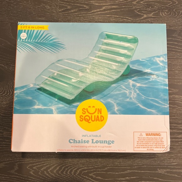 Sun Squad Other Chaise Pool Float Lounge Green Turquoise Sun Squad